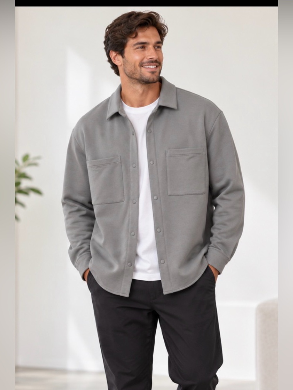 Lululemon Stretch French Terry Overshirt XXL Rhino Grey NWT